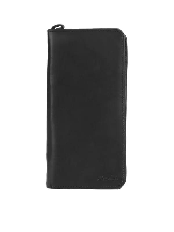 New Hide Unisex Black Antique Passport Holder