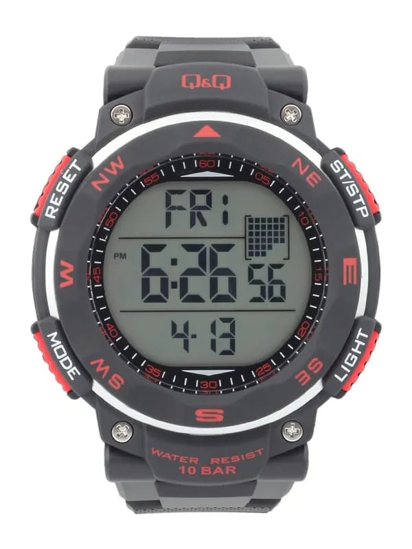 Q&Q Men Black Digital Watch M124J001Y
