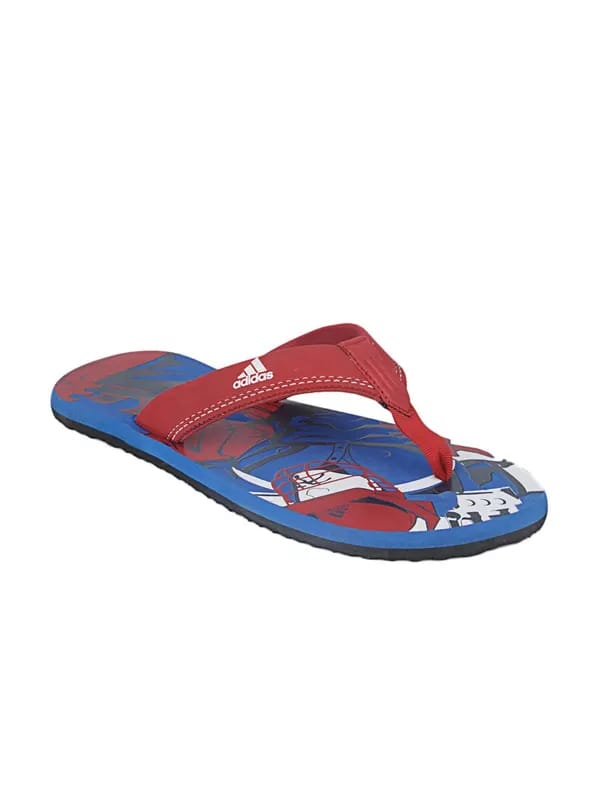 ADIDAS Men Blue & Red Flip Flops