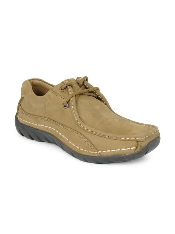 Woodland Men Brown Leather Shoes