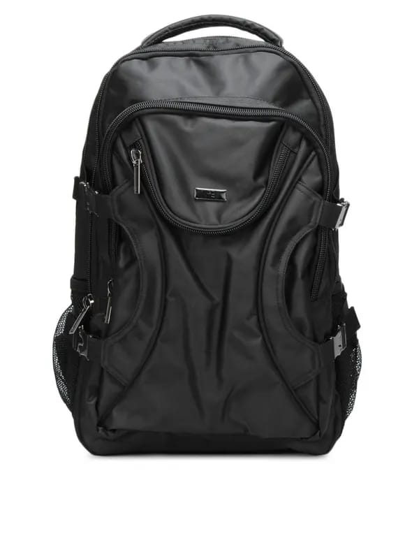 Peter England Unisex Black Backpack
