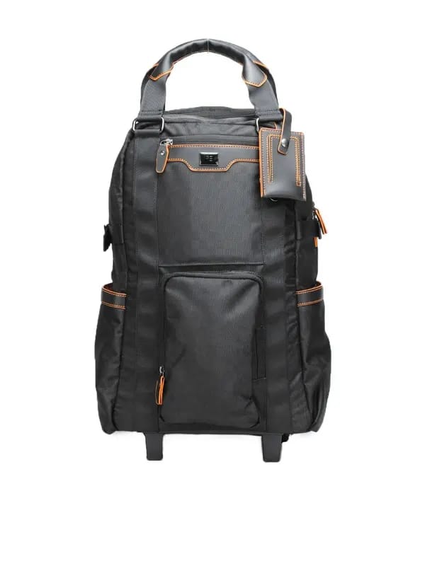 Peter England Unisex Black Backpack