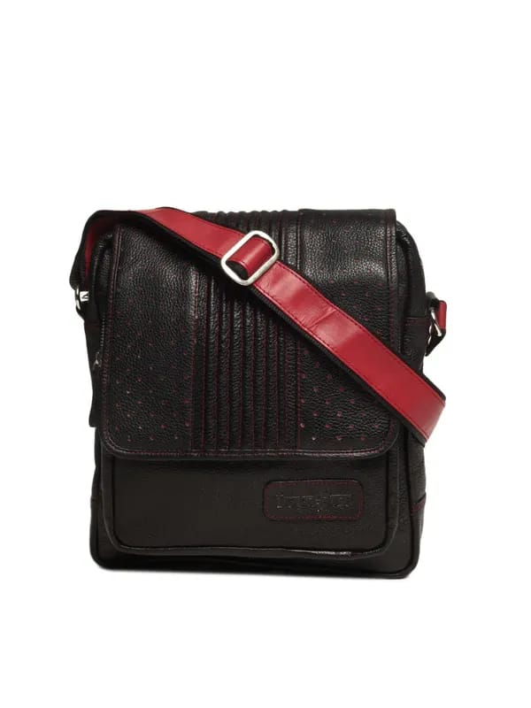 Tortoise Unisex Black Sling Bag