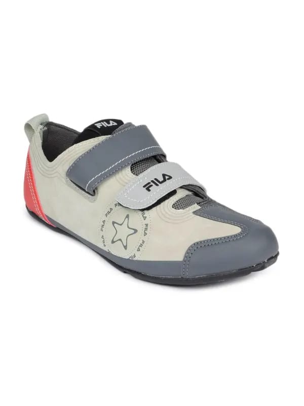 Fila Men Grey & Beige Jaquared Shoes