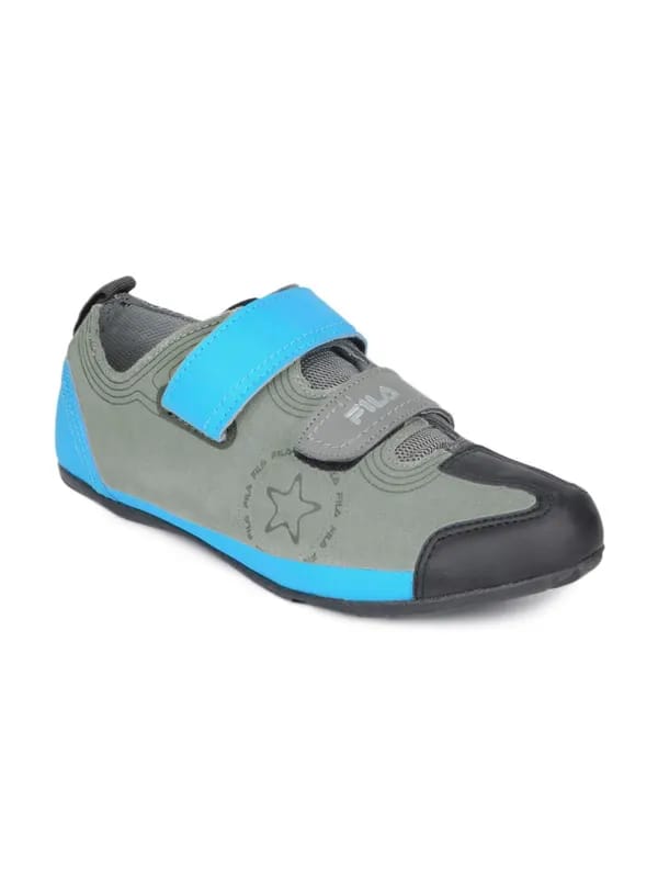Fila Men Grey & Blue Jaquared Shoes