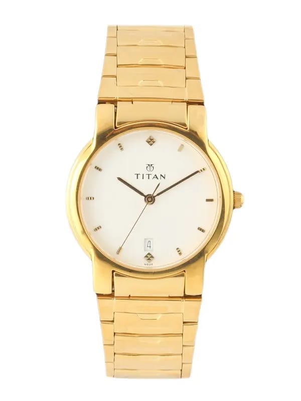 Titan Men White Dial Watch