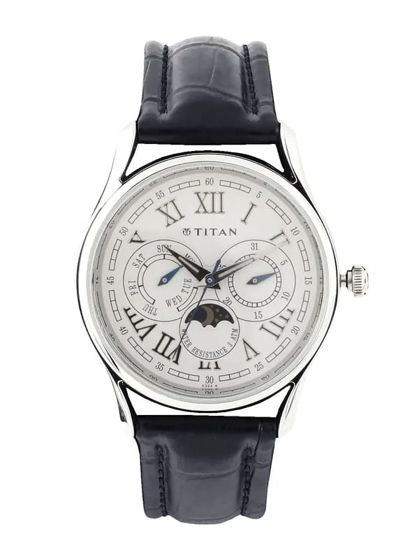 Titan Men White Dial Chronograph Watch