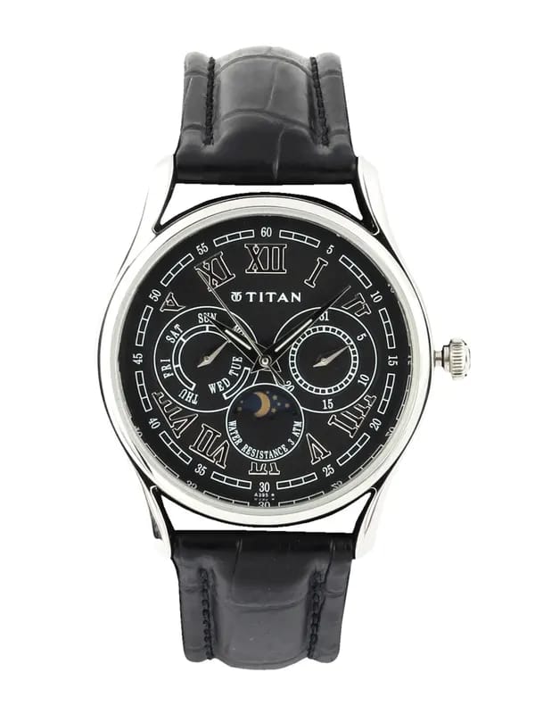 Titan Men Black Chronograph Watch