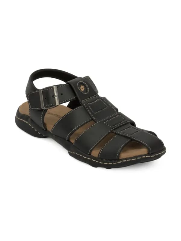 Lotto Men Black Tread Sandals