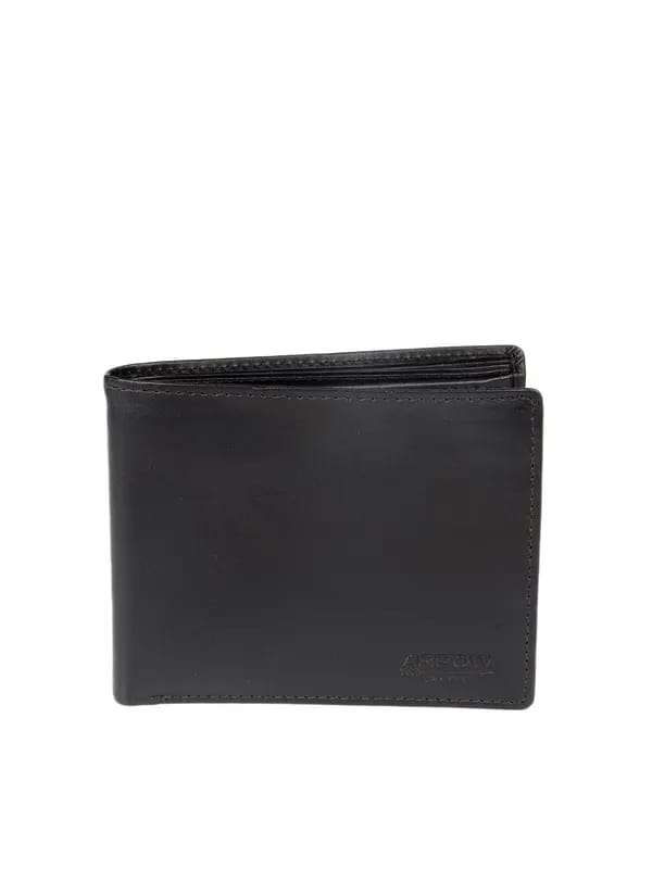 Arrow Men Black Leather Wallet