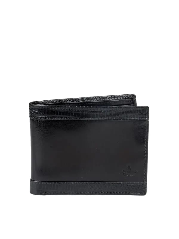 Arrow Men Black Leather Wallet