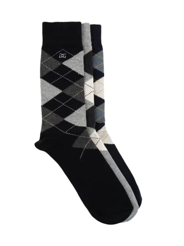 Genesis Men Pack of 3 Checked Socks
