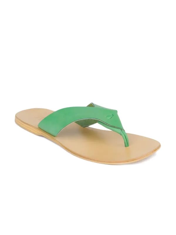 Estd. 1977 Men Beige & Green Sandals