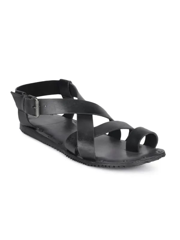 Estd. 1977 Men Black Sandals