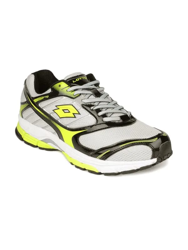 Lotto Men Silver & Green Sports Shoes