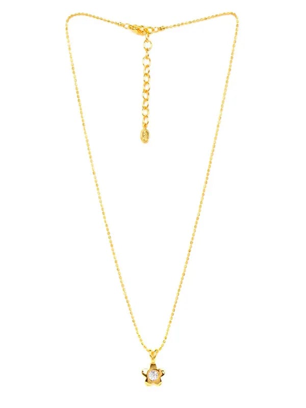 Estelle Women Gold Pendant with Chain
