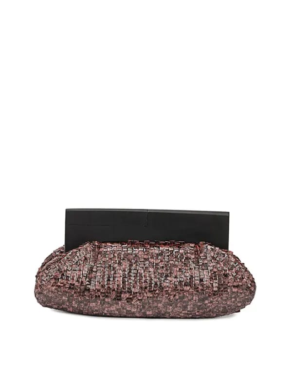 French Connection Women Pink Hot Fuzz Clutch