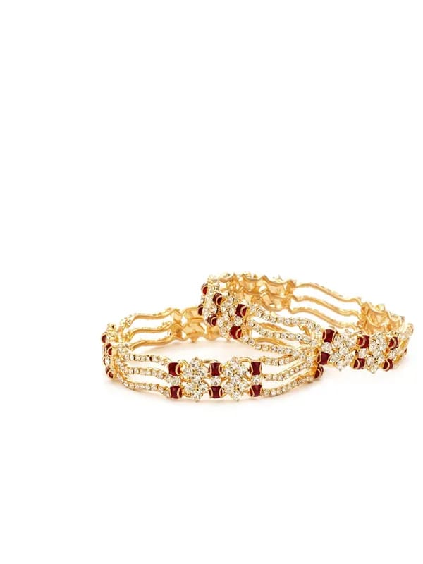 Royal Diadem Set of 2 Golden Bangles