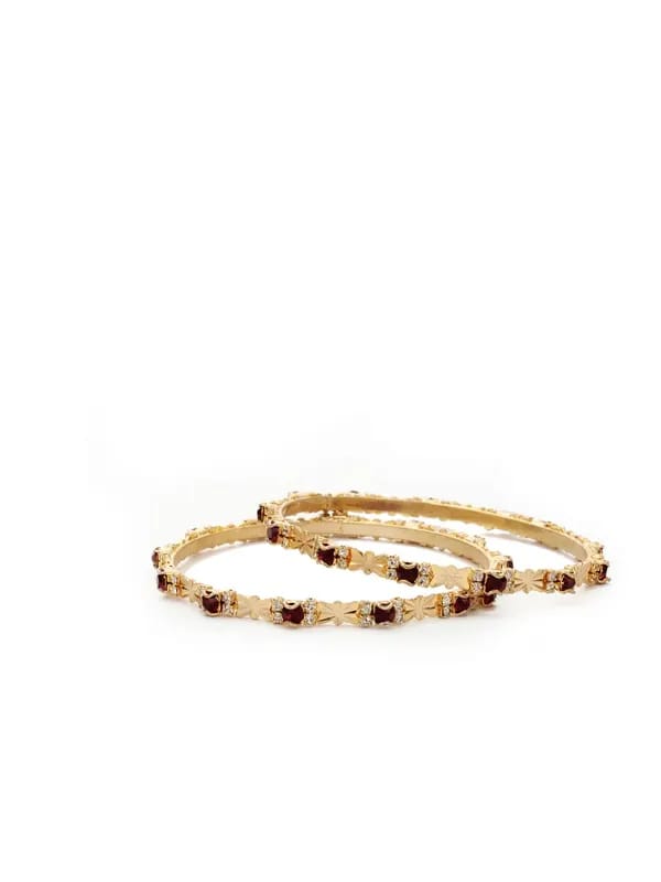 Royal Diadem Set of 2 Golden Bangles