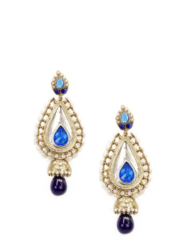 Royal Diadem Blue Earrings