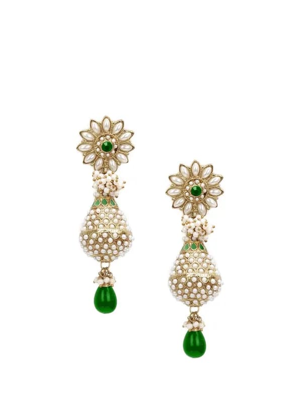 Royal Diadem Green Earrings