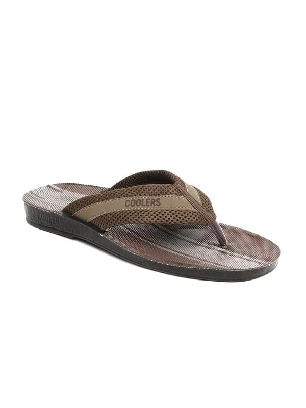 Coolers Men Brown Pokar Flip Flops