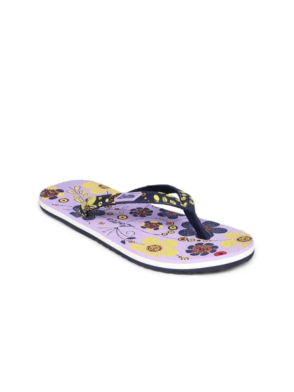 Lotto Women Lavender Blossom Flip Flops