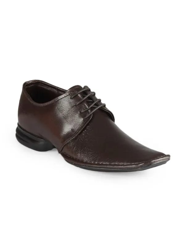 Franco Leone Men Brown Makhani Formal Shoes
