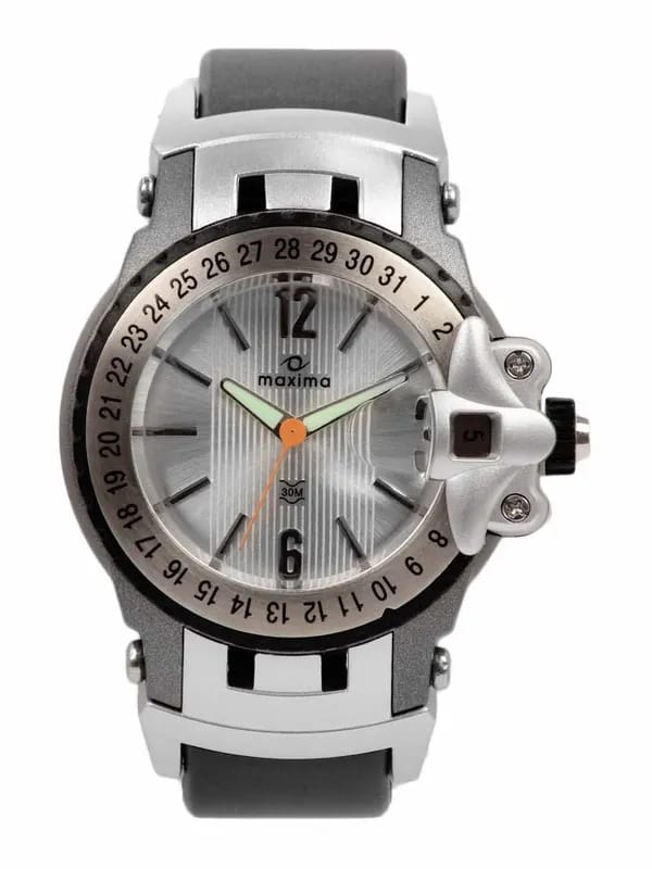 Maxima Men Silver Dial Attivo Watch