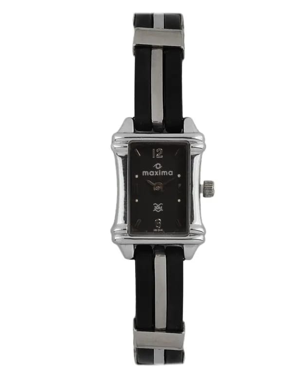Maxima Women Black Dial Watch