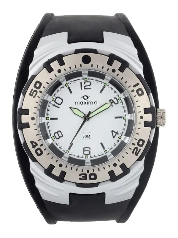 Maxima Men White Dial Watch