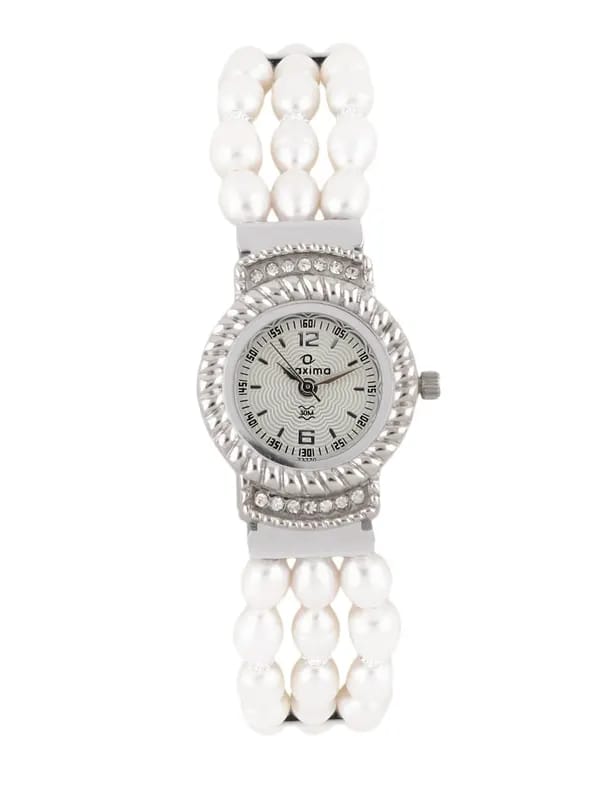Maxima Women Cream Coloured Dial Watch