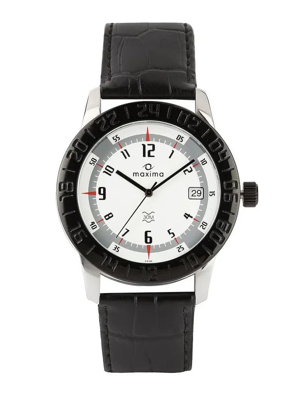 Maxima Men White Dial Watch 24132LMGT