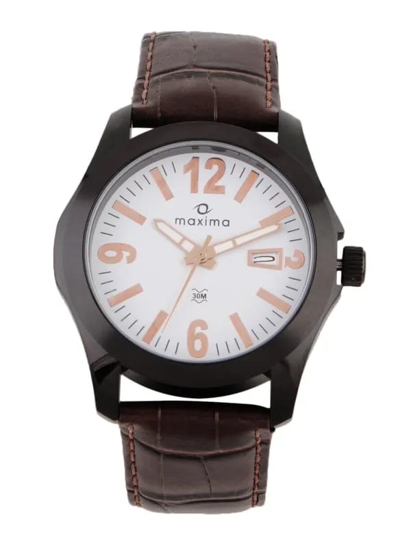 Maxima Attivo Men White Dial Watch