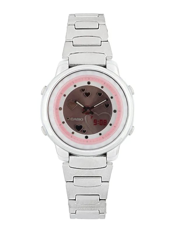 CASIO YOUTH Women Silver-Toned Analogue & Digital Watch AD111