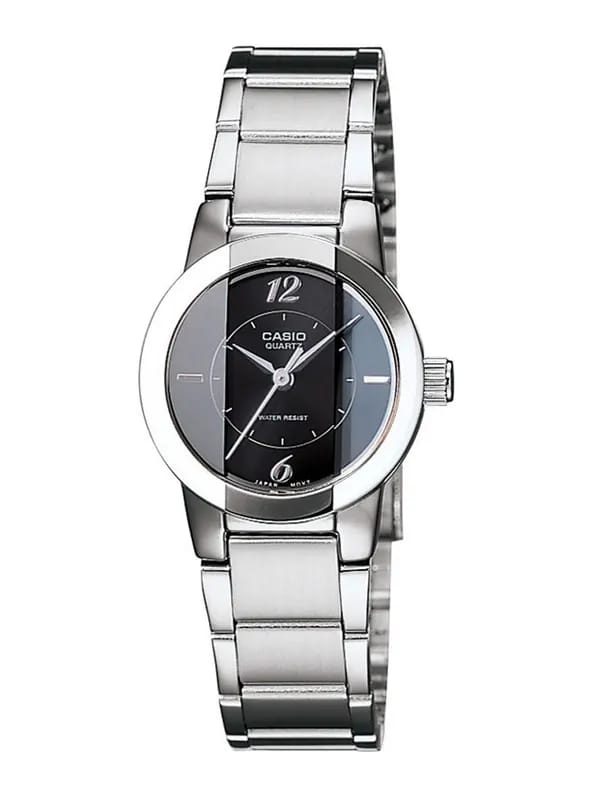 CASIO Women Black & Steel Analogue Watch
