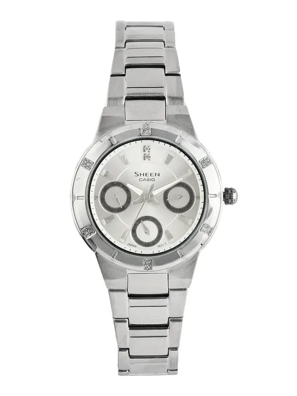 CASIO SHEEN Women Silver-Toned Dial Watch SX042