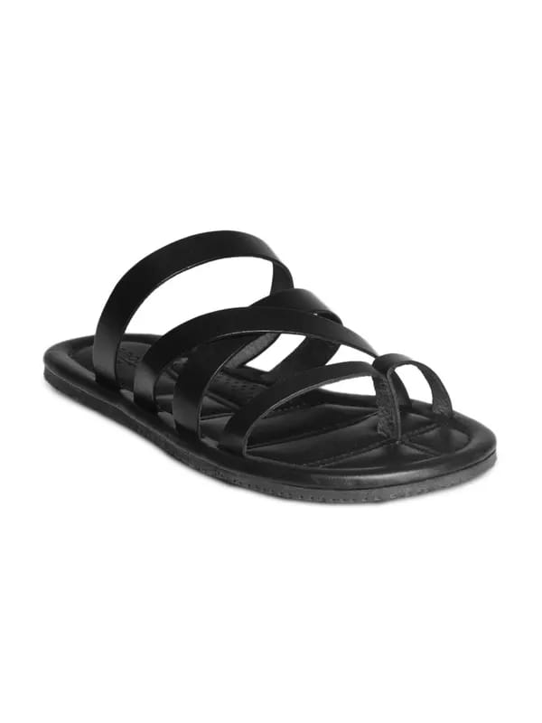Arrow Men Black Sandals
