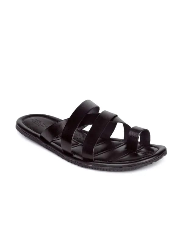 Arrow Men Black Sandals