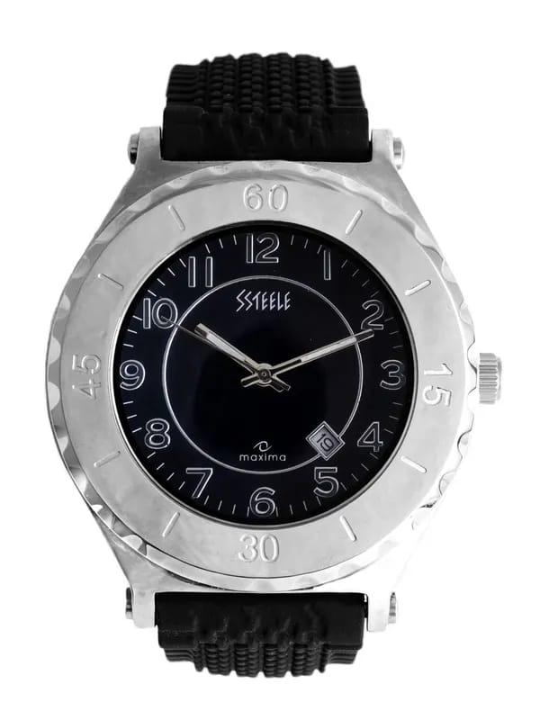 Maxima Men Dark Grey Dial Watch