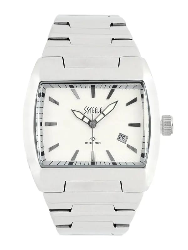 Maxima Men White Dial Watch