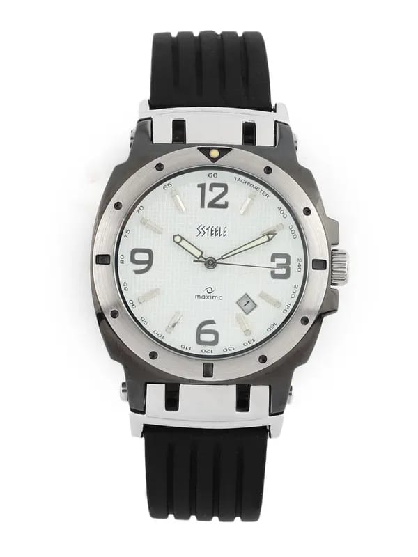 Maxima Men White Dial Watch
