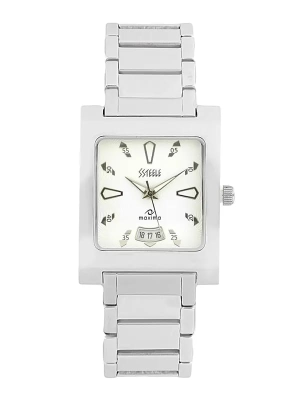 Maxima Men White Dial Watch