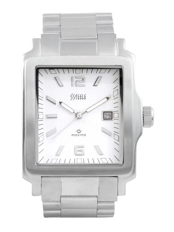 Maxima Men White Dial Watch