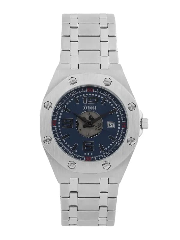 Maxima Ssteele Men Blue Dial Watch