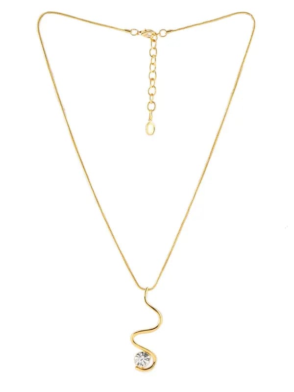 Estelle Women Gold Pendant with Chain