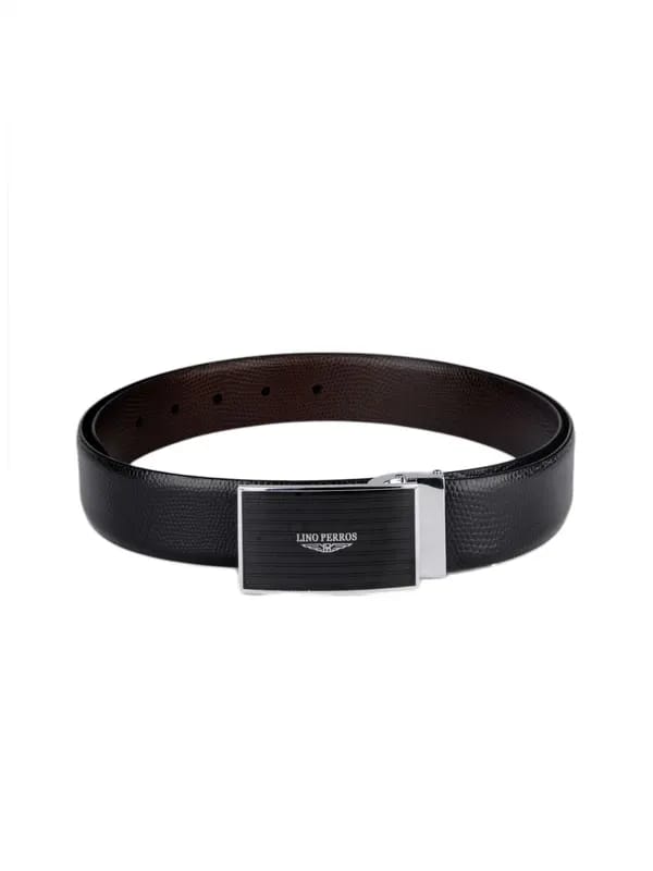 Lino Perros Men Black Leather Belt