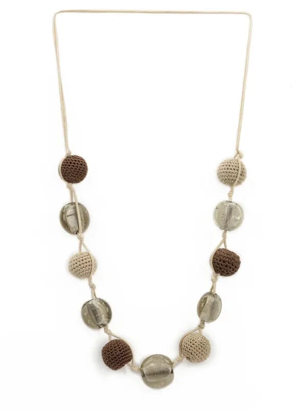 Adrika Brown & Beige Necklace