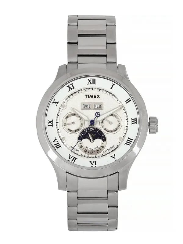 Timex Men Silver-Toned Dial Watch