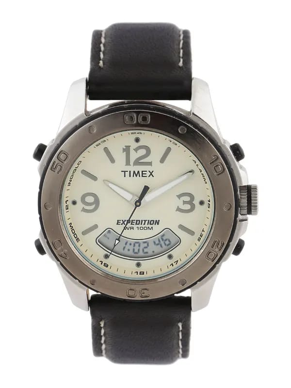 Timex Expedition Men Off-White Dial Analogue & Digital Watch T41361